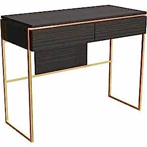 Federico 2 Drawer Dressing Table - Black or Grey Oak Finish