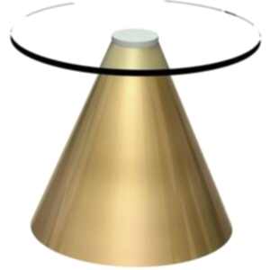 Oscar Circular Side Table 40cm - Glass or Marble Top with Cone Base