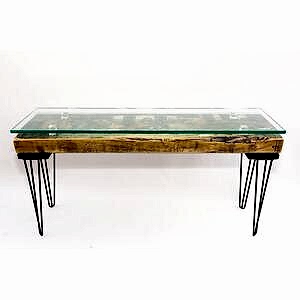The Last Supper Console Table with Glass Top