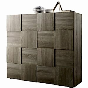 Treviso High Sideboard, Two Door - Samoa Oak Finish