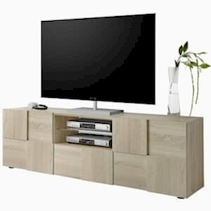 Treviso TV Unit, Two Doors, One Drawer - Samoa Oak Finish
