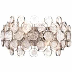 Marella Bright Nickel Glass Medallion Wall Light