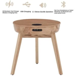 San Francisco Smart Charging Lamp Table Walnut or Oak - JF710