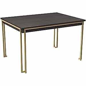 Federico Extending Dining Table 133-173cm - Black or Grey Top with Metal Legs