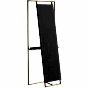 Federico Brass Frame Floor Standing Mirror & Valet