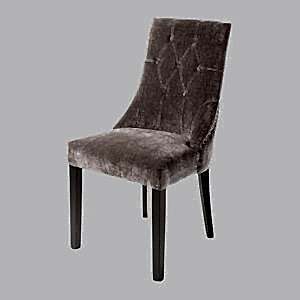 Edmond Dark Grey Chenille Fabric Dining Chair