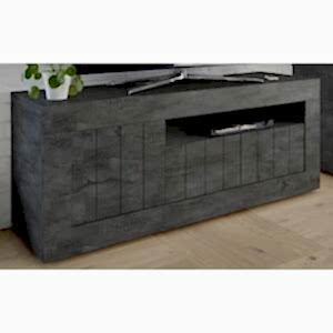 Como Three Door TV Unit - Anthracite Finish