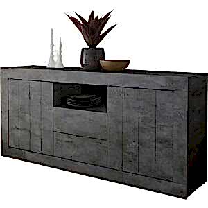 Como Two Door, Two Drawer Sideboard  - Anthracite Finish