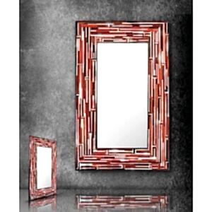 Piaggi Barbarella Red Modern Glass Mosaic Mirror