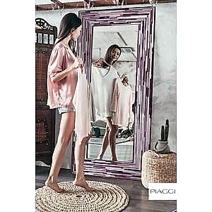 Big Q Dark Pink Glass Mosaic Rectangular Mirror