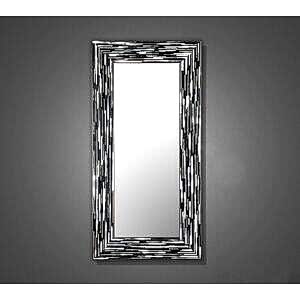 Big Q Grey Glass Mosaic Rectangular Mirror
