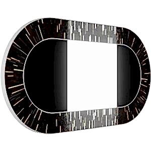 Stadium PIAGGI Dark Brown Glass Mosaic Mirror