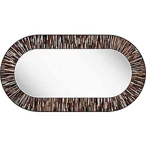 Stadium PIAGGI Brown Glass Mosaic Mirror
