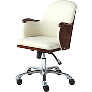 San Fran Executive Office Chair Faux Leather in Walnut or Oak - PC712