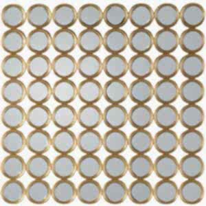 Carrington 64 Circles Multi Mirror Gold Frame 104cm x 104cm