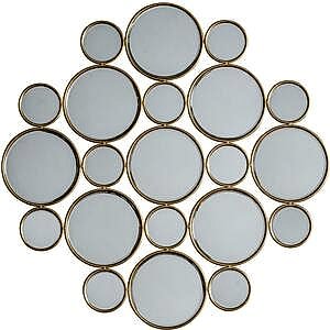 Wallis Multi-Circles Gold Wall Mirror