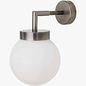 Jordan Small Globe Bathroom Wall Light IP65 Antique Brass or Silver