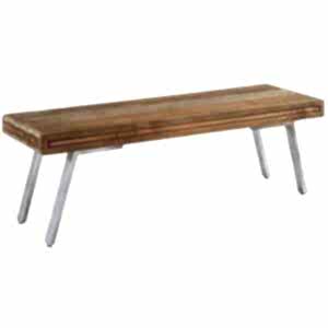 Aspen Reclaimed Hardwood & Metal Dining Bench 145cm x 45cm