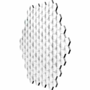 Hexagonal Honeycomb Convex Mirror Wall Art by The Arba Furniture Company
