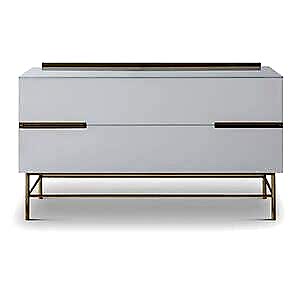 Alberto 2 Drawer Low Sideboard - Matt White or Grey