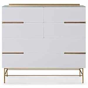 Alberto 6 Drawer Wide Chest - Matt White or Grey
