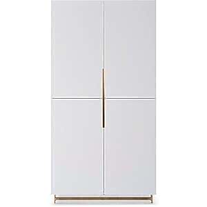 Alberto 2 Door Wardrobe - White or Grey Matt Lacquer