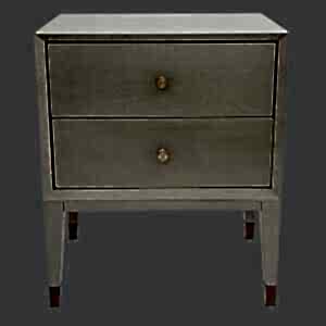 Aure Light Grey 2 Drawer Side Table