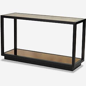 Mali Dark Antique Bronze Cubist Console Table
