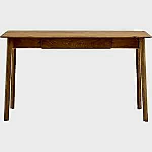 Prado Scandi Solid Wood One Drawer Desk in Oak or Walnut Finish