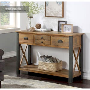 Urban Elegance - Reclaimed Console Table by Baumhaus Furniture