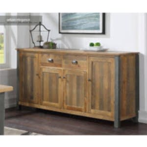 Urban Elegance Extra Large Sideboard Reclaimed Wood and Aluminium