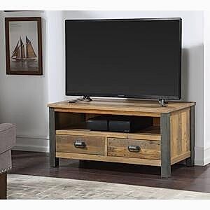 Urban Elegance - Reclaimed Widescreen TV Cabinet by Baumhaus Furniture