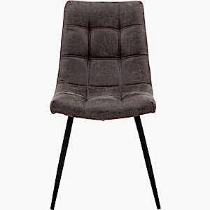 Set of 2 x Darwin Faux Leather Dining Chairs in Dark Grey or Brown