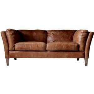 Ebury 2 Seater Brown Leather Sofa