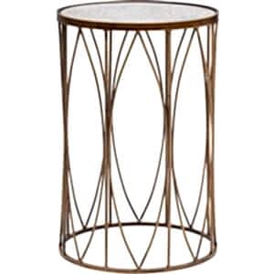 Highgate Antique Bronze Side Table Glass Top
