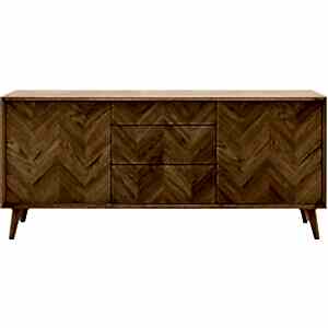 Milano Oak 2 Door 3 Drawer Sideboard with Inlay Chevron Pattern