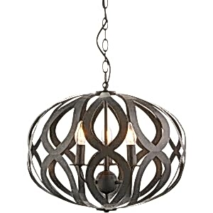 Sirolo Black Bronze Swirl Pendant Light with 3 or 5 Pendants