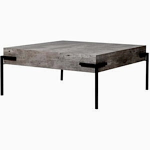 Brunswick Concrete Effect Coffee Table with Iron Frame