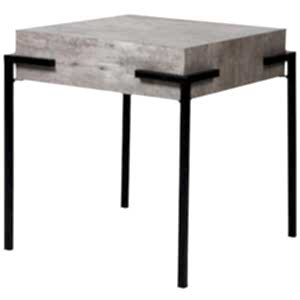 Brunswick Concrete Effect Side Table with Iron Frame