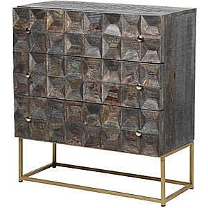 Holborn Geo Three Drawer Chest Retro Design