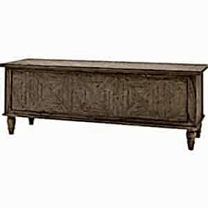 Mustique French Colonial Hall Bench/Storage Chest