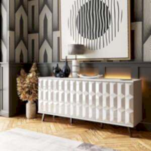 Frank Olsen Elevate White Sideboard with Mood Lighting