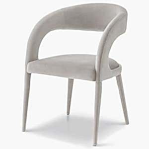 Salma Grey Velvet Retro Dining Chair