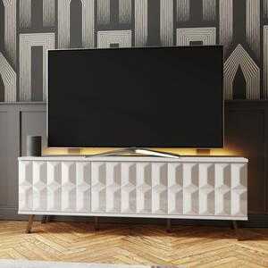 Frank Olsen Elevate White TV Cabinet with Mood Lighting