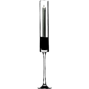 Tall Glass Cylinder Candlestick Holder 59cm by Solavia