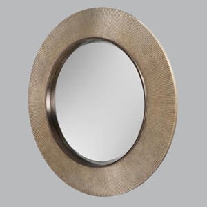 Stardust Gun Metal Finish Round Wall Mirror 90cm