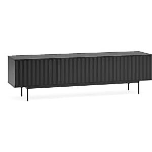Sienna Three Door TV Unit - Matt Black Finish