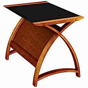 Jual Retro Modern Laptop Table Desk PC201 - Oak, Walnut or Grey