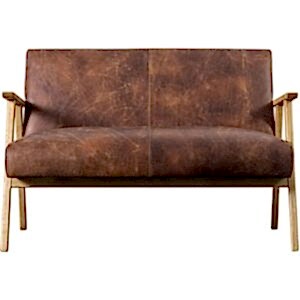 Neyland Mid-Century Vintage 2 Seater Sofa with Wooden Arms