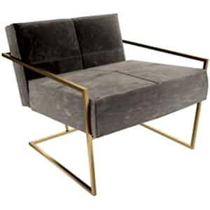 Federico Velvet Armchair with Metal Frame - Multiple Colours